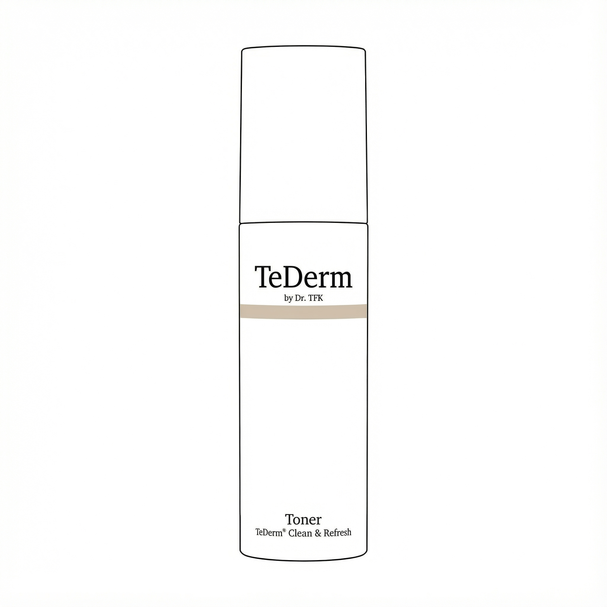 TeDerm Toner illustration – sketched spray bottle