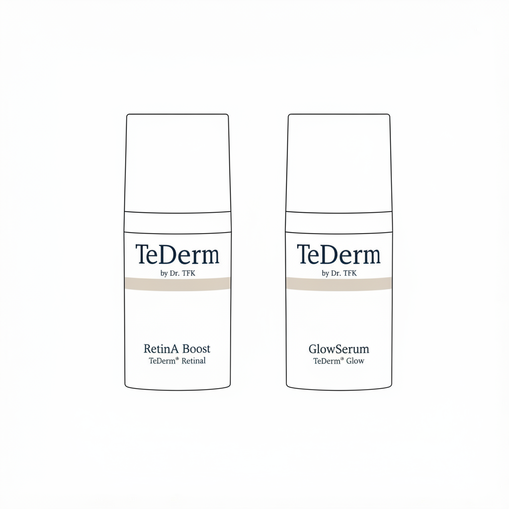 TeDerm RetinA Boost and GlowSerum illustration – serum duo